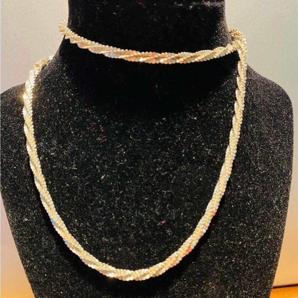 925 Vintage Italy Sequin Necklace